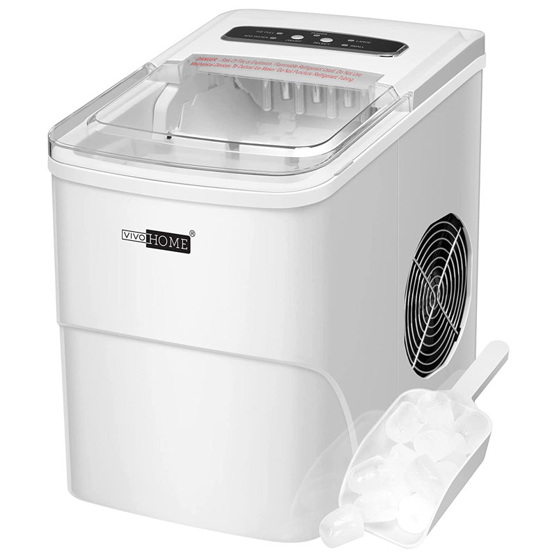 Vivohome 26 Lb. lb. Daily Production Bullet Clear Ice Freestanding Ice